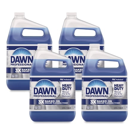 Dawn Professional Heavy-Duty Manual Pot/Pan Dish Detergent, Original Scent, 1 gal Bottle, 4PK 80730045
