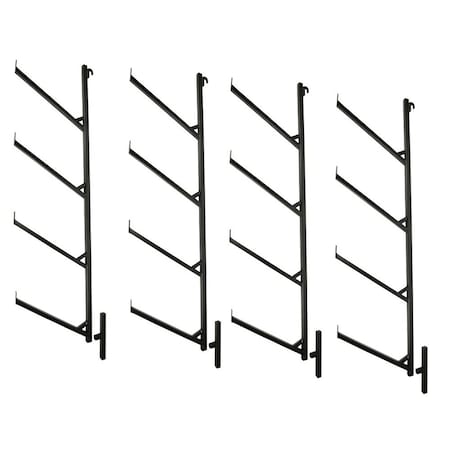 Mytee Products Shipping Container 4 Tier Pipe Racks, 18in L x 64in H, 4PK CNT-PIPERACKx4