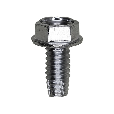 Auveco 8-32 x 3/8in Indented Hex Washer Head Type F Zinc, 100PK 5766