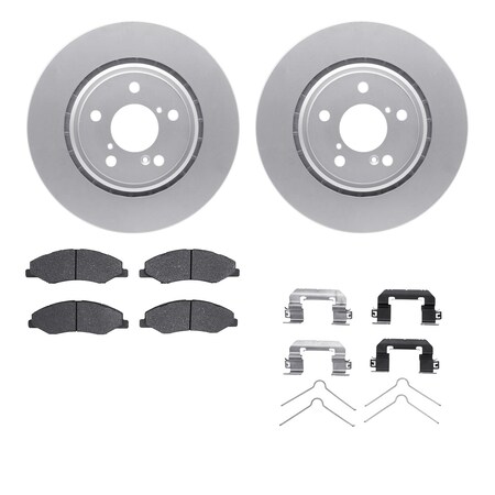 Dynamic Friction Co DFC GEOSPEC Coated Rotors with 5000 Brake Pads - Ceramic and Hardware 4512-59184