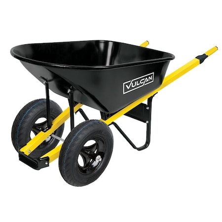 Vulcan Wheelbarrow Kit, 6 cu-ft Volume, Steel, 2 -Wheel, Pneumatic Wheel, 16 in Wheel 34885