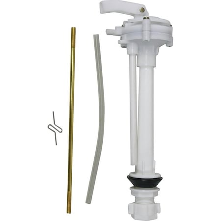 Prosource Toilet Ballcock, Plastic, White, Anti-Siphon: Yes, For: 8-1/2 Toilet Tanks in 24419-3L