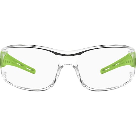 Ironwear Safety Glasses with UV Blocking Anti Fog Polycarbonate Lens, Green, Clear 3125-G-C/A