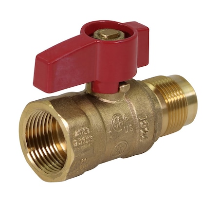 Everflow Flarex1/2" FIP Gas Ball Valve, Brass 3/8" FTGV-38R12F