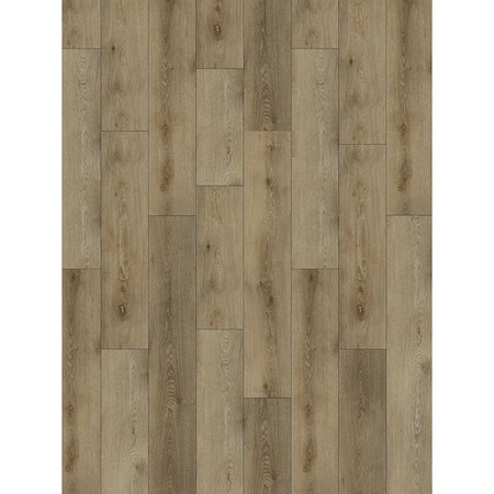 Proselect Design ProFloor Flooring Plank, 48 in L, 7 in W, Stone Plastic Composite/Vinyl, Carolina Wood, 12PK PF802