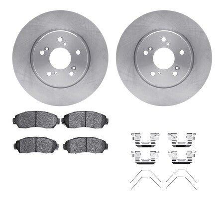 Dynamic Friction Co DFC Brake Rotor with 5000 Brake Pads and Hardware Kit 6512-59426