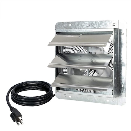 Iliving iLiving 12" Wall Mounted Variable Speed Exhaust Fan, 65 Watts, 960 CFM, 1400 SQF Coverage Area ILG8SF12V