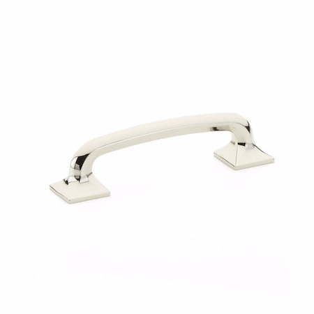 Schaub 4in Center to Center Northport Cabinet Pull Polished Nickel Finish 206-PN