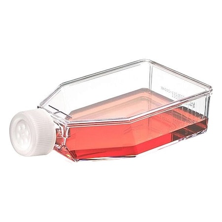 Zoro Select Plastic Flasks, Colorless, PK100 TC-FLSK-75-V-NT