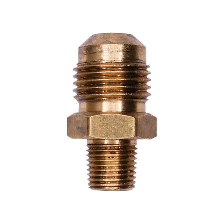 Auveco Brass Sae 45 Degree Flare To Male Pipe Adapter 3/8in Tube Size 1/8in Threads, 5PK 266
