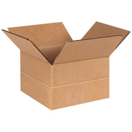 Partners Brand Box, Corrugated, Multi Depth, 6x6x4", PK25, 6" L, 6" W, Kraft MD664