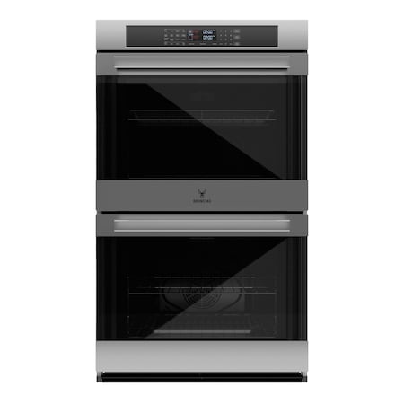 Brunstag 30" Double Electric Wall Oven with Air Fry, True Convection and Self-Clean, Stainless Steel BR-WOE30D-03S