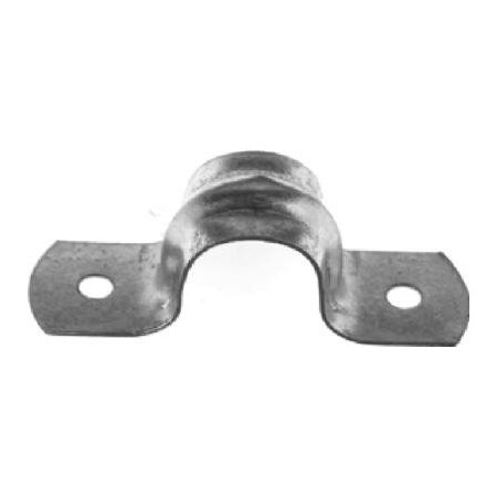 Halex Two Hole Strap, Conduit Use, 1-1/2 in, Steel, Galvanized 26125