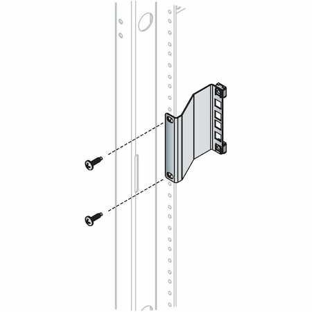 Middle Atlantic 2RU Rackrail Recessor - 3in Depth - 2 RR2-3RCN