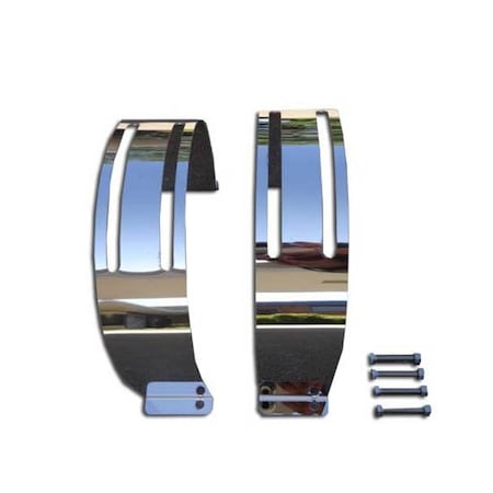 Ilc Replacement For Peterbilt 378 Year 1998 Stainless Steel 3In Wide Slotted Air Tank Straps For 9.75In WZ-EJXJ-Q