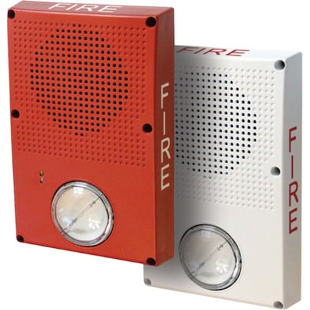 Edwards Signaling Outdoor Speaker Strobe, Marked Fire, White WG4WF-SVMC