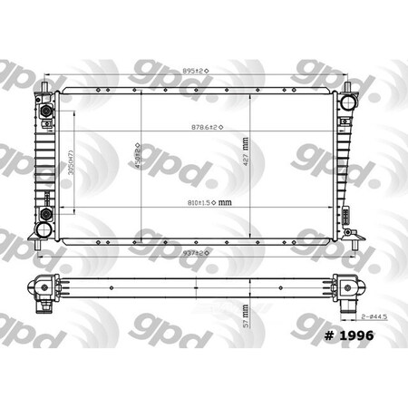 Global Parts Distributors Radiator 1996C