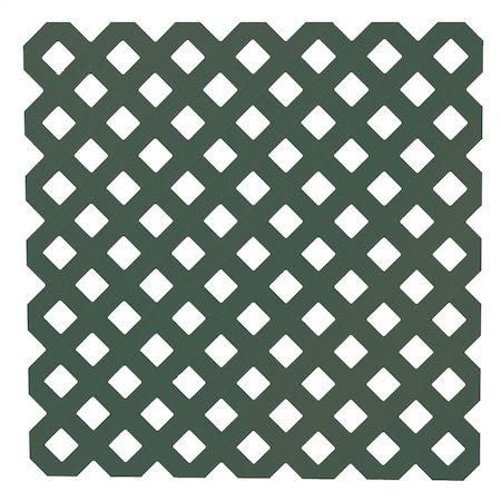 Deckorators 4 ' Wx8 ' Lx1/8'' Thick Dark Green Vinyl Privacy Lattice Panel 276454