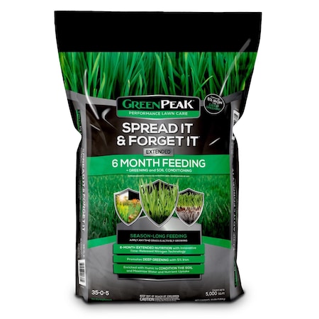 Greenpeak Spread it & Forget It All-Purpose Lawn Fertilizer For All Grasses 5000 sq ft 905330