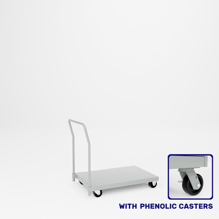 Pucel Dolly Platform Truck, 24 in W x 36 in L, 36 in H Gray 24-PTD-36P
