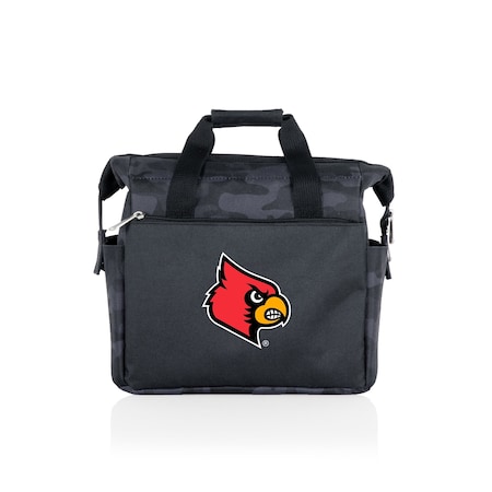 Picnic Time Family Of Brands NCAA Louisville Cardinals On The Go Lunch Bag Cooler - Soft Cooler Lunch Box, Black Camo 510-00-182-304-0