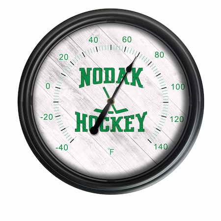 Holland Bar Stool Co University of North Dakota (Hockey) Indoor/Outdoor LED Thermometer ODThrm14BK-08NorDakHky