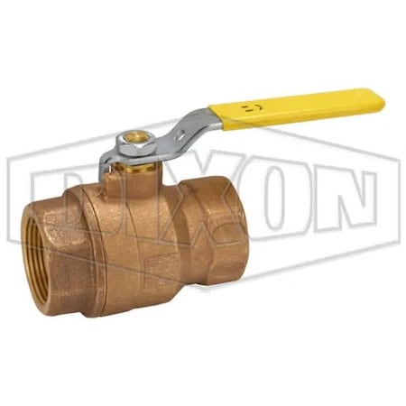 Dixon Ball Valve, 1-1/4 in Nominal, FNPT End Style, Bronze Body, Full Port, RPTFE Seat/Stem Packing Softgo BBV125FP