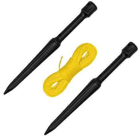 Zenport Planting Line Stake Holder Set and 50-foot Nylon Cord, 12PK GA711