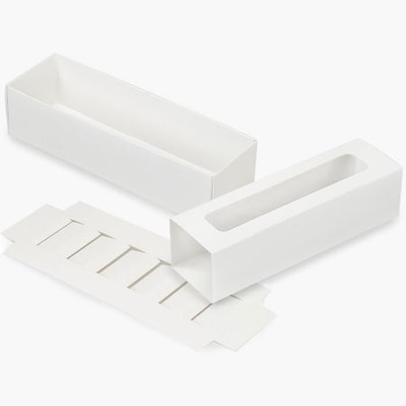 Nashville Wraps White Macaron Cookie Box Set, 8.25x2.5x2, 10PK MCSWHM