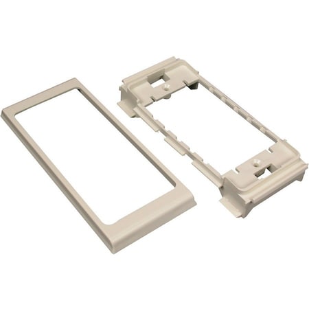 Legrand Raceway Twin Cover Device Bracket, CableSmart 40N2 Series, 2 3/16 in W, 3/4 in H, 5 1/4 in L, Ivory 40N2F31V