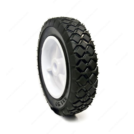 Richelieu 6 x 1.5 in. Plastic Wheel, Black & White F42032