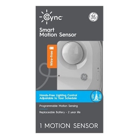 Ge Smart Motion Sensor, 105 deg Sensing, 20 ft Sensing, White 93105005