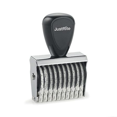 Justrite Numbering Stamp, NBR, 2 in Overall L 049006