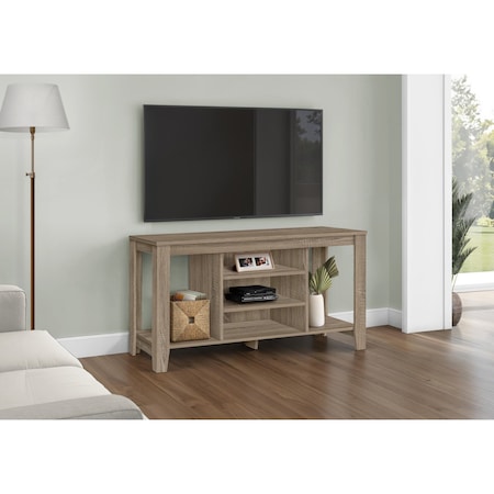 Monarch Specialties Tv Stand, 48 Inch, Console, Storage Shelves, Living Room, Bedroom, Laminate, Brown I 3528