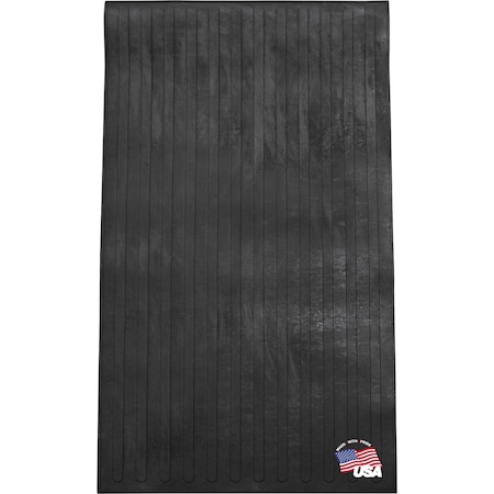 Boomerang Rubber Mat, Black, Unfinished, Rubber TM420BAGGED