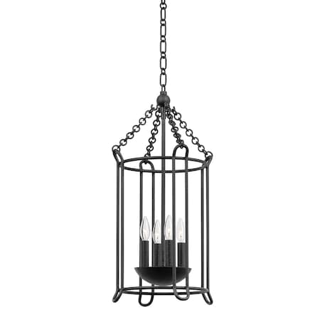 Troy Lighting Lassen 4 Light Lantern 13.5 In. Black Iron F4614-BI
