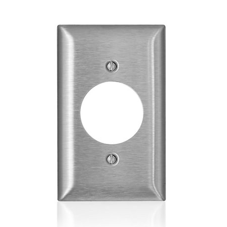 Leviton WallPlate, SingleCircularOpening, SS SS721-40