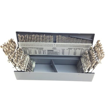 Pro-Series 115 Piece Bright Finish High Speed Steel Jobber Drill Set - USA 5001-0115