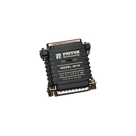 Patton RS-232 DB25 male to 20mA current loop converter DB25 female 2018M-F