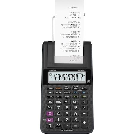 Casio HR10RC Printing Calculator, Black CSOHR10RC