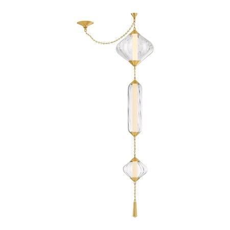 Corbett Lighting Fiorello 3 Light Pendant in Vintage Polished Brass Finish 545-13-VPB