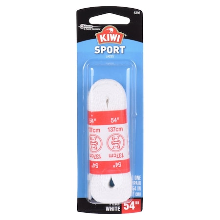 Kiwi Sport 54 in. White Shoe Laces 70432