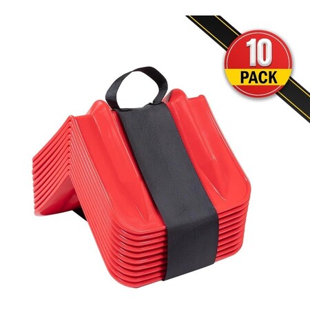 Mytee Products 100PK 8inx10in Red V Corner Edge Protectors w/ Carry Case & & Webbing Handle, 10PK PCPVB12R-10Wx10