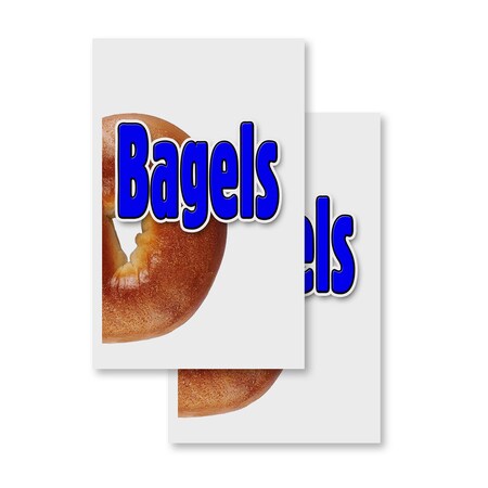 Signmission Bagels, Vinyl Decals Only 24 Inch x 36 Inch, Vinyl Decal, 2PK DSB-2436-2PACK-Bagels 1