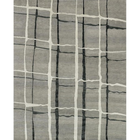 Loloi 5 ft. 6 in. x 8 ft. 6 in. Hermitage Rectangular Shape Hand Knotted Area Rug- Silver and Black HERMHE-11SIBL5686