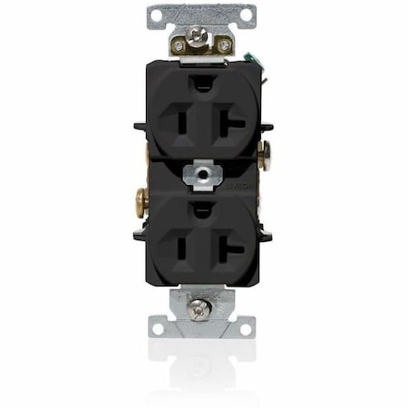 Leviton Plugs&Rcptcls, 20A, 125VAC, Blk, PBT, PK1 C5362-E