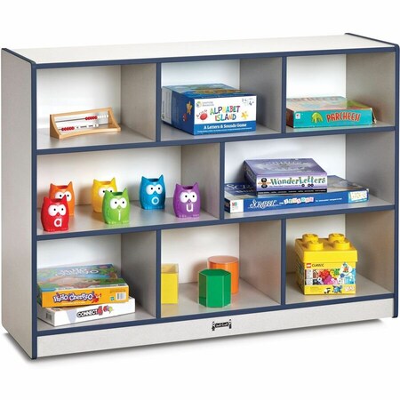 Jonti-Craft Rainbow Accents Super-Sized Single Mobile Storage Unit, Navy 2691JCWW112