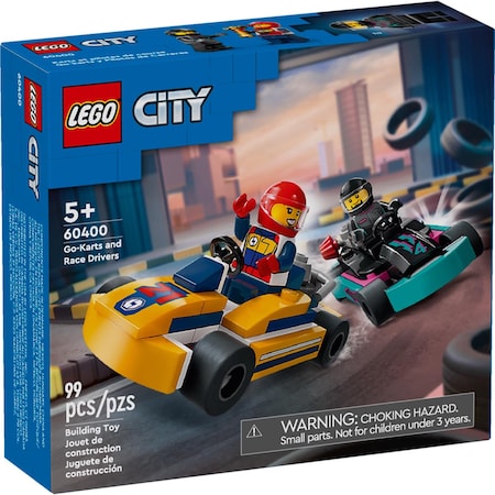 Lego City Go-Karts and Race Drivers Building Set Multicolor 99 pc 60400