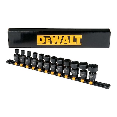 Dewalt Impact Set, Metric , 3/8 Inch Drive, 12pcs DWMT19228