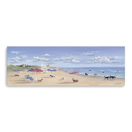 Homeroots 60" x 20" Dogs Rule the Beach Canvas Wall Art 398954